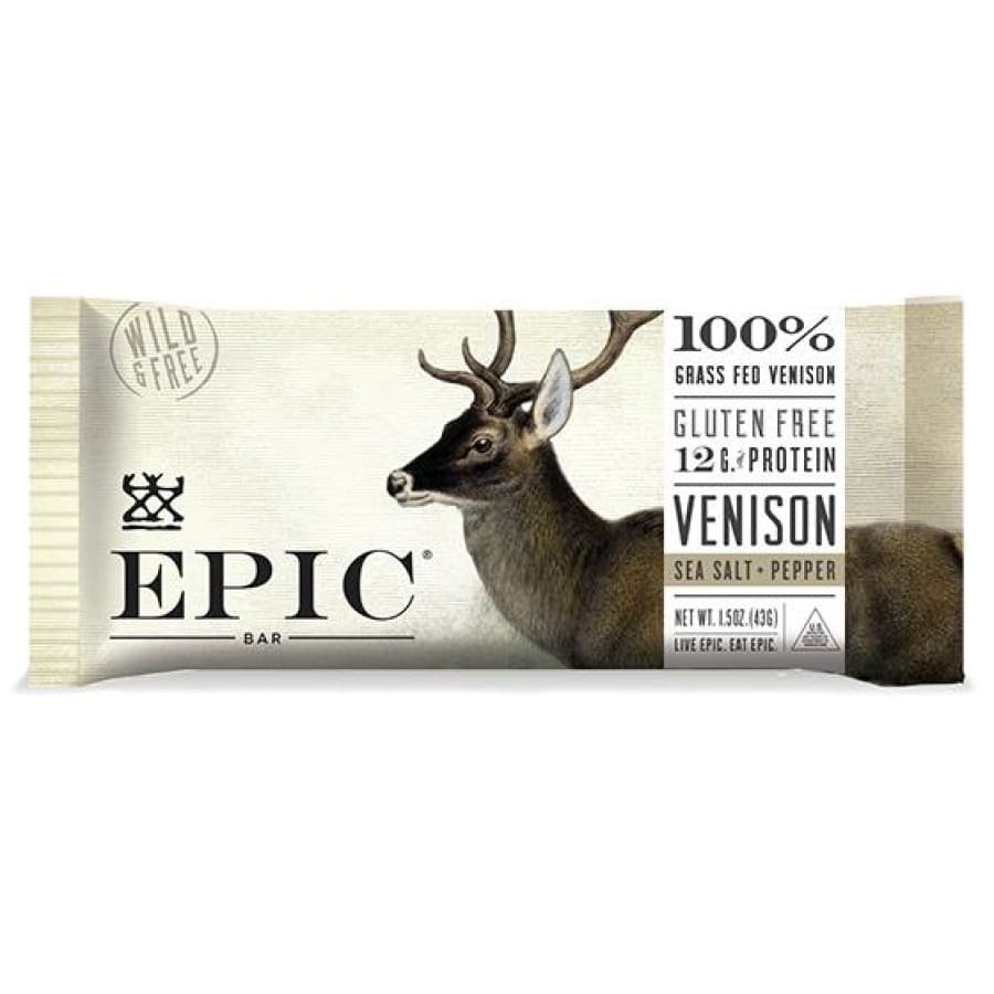 Epic Meat Bar - Venison Sea Salt Pepper Bar - High-quality Meat Bar by Epic at BariatricPal Store