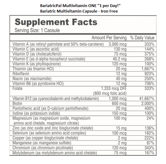 Gastric Bypass Complete Bariatric Vitamin Pack by BariatricPal - Capsules - High-quality Vitamin Pack by BariatricPal at BariatricPal Store