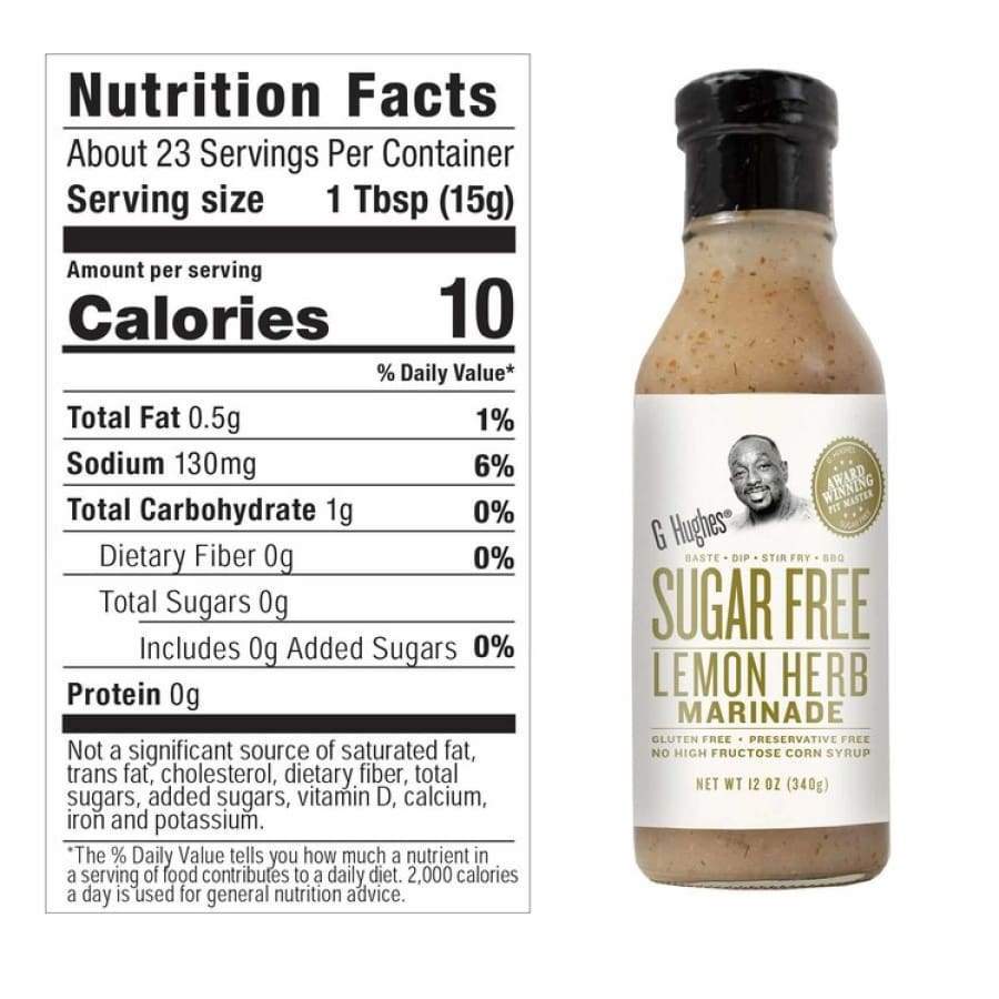 G Hughes' Sugar-Free Marinade - Lemon Herb - High-quality Condiments by G Hughes at BariatricPal Store