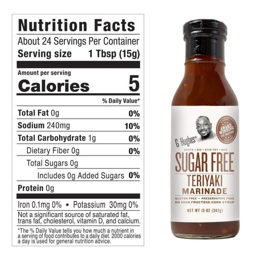 G Hughes' Sugar-Free Marinade - Teriyaki - High-quality Condiments by G Hughes at BariatricPal Store