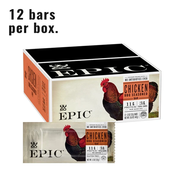 Epic Meat Bar - Seasoned Chicken BBQ - High-quality Meat Bar by Epic at BariatricPal Store