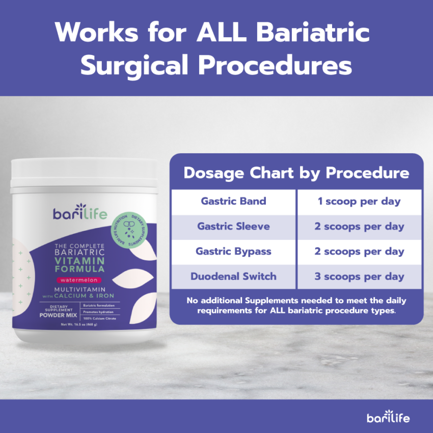 Bari Life Complete Bariatric Multivitamin Powder – Watermelon - High-quality Multivitamins by Bari Life at BariatricPal Store