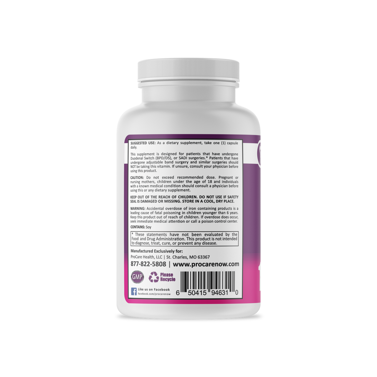 ProCare Health "1 per Day!" Bariatric Multivitamin Capsule - DS / SADI - High-quality Multivitamins by ProCare Health at 