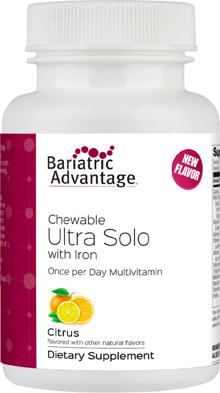 Bariatric Advantage Ultra Solo "One Per Day" Multivitamin Chewable with Iron - High-quality Multivitamins by Bariatric Advantage at BariatricPal Store