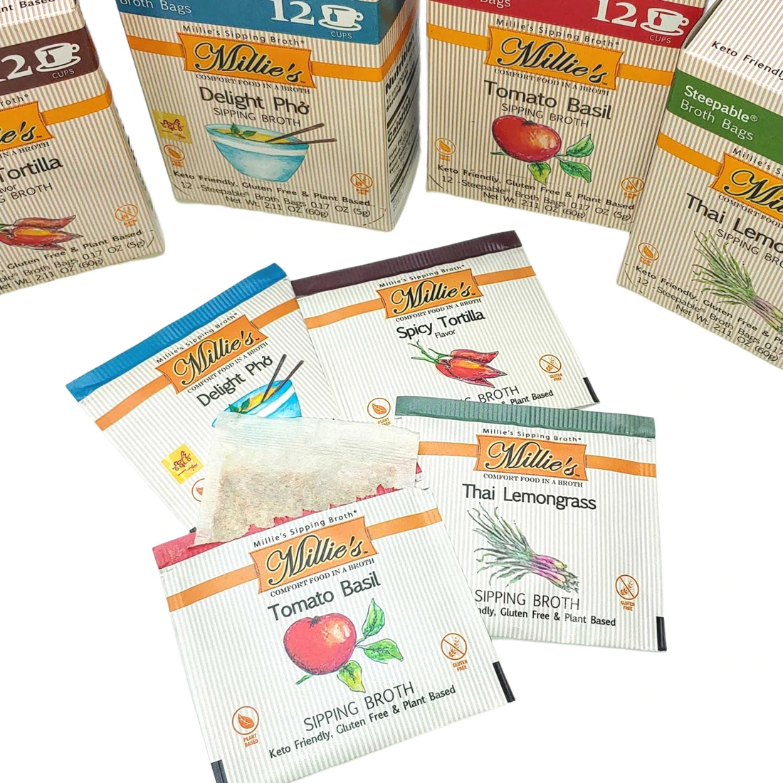 Millie's Sipping Broth - Variety Pack - High-quality Broth by Millie's at BariatricPal Store