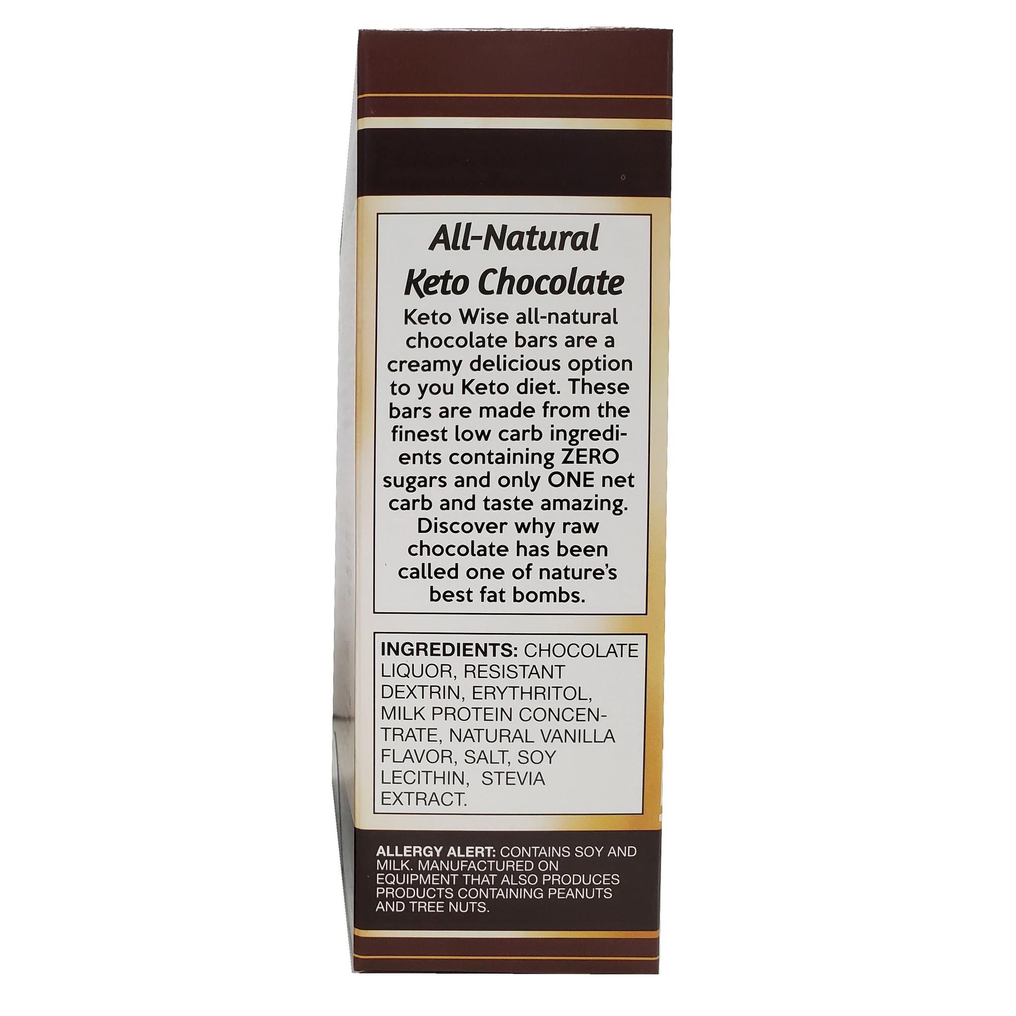 Keto Wise Fat Bombs - Dark Chocolate Bar - High-quality Candies by Keto Wise at BariatricPal Store