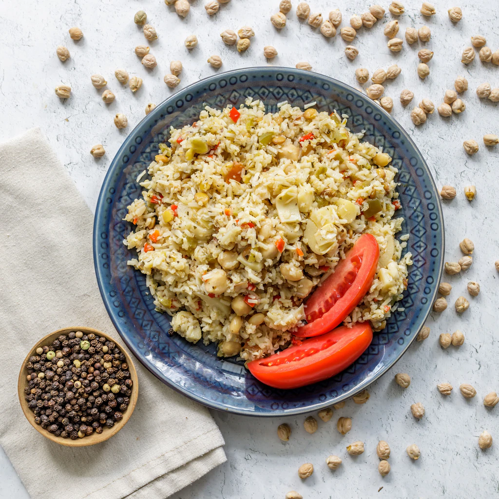 Riced Hearts of Palm Pasta Keto Bowl Ready Meal by Natural Heaven - Mediterranean Rice - High-quality Pasta by Natural Heaven at BariatricPal Store