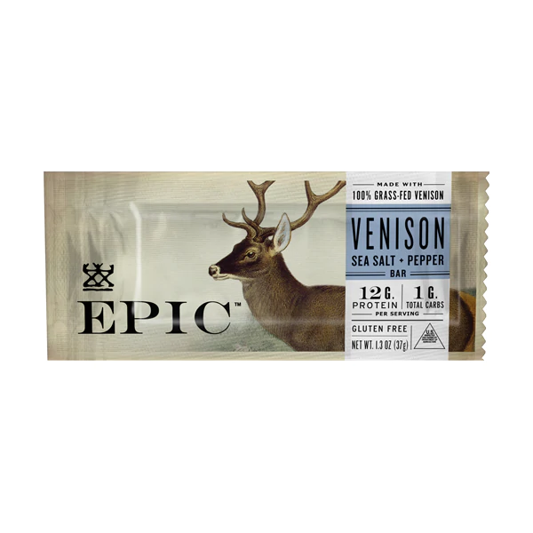 Epic Meat Bar - Venison Sea Salt Pepper Bar - High-quality Meat Bar by Epic at BariatricPal Store