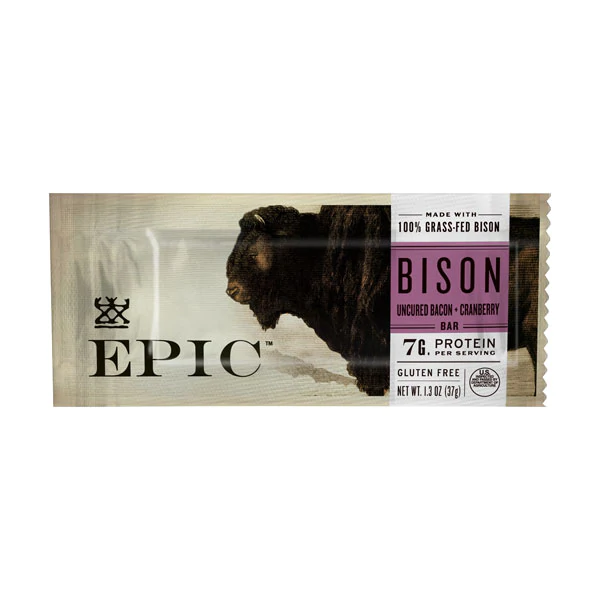 Epic Meat Bar - Bison Bacon Cranberry Bar - High-quality Meat Bar by Epic at BariatricPal Store