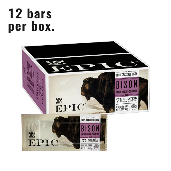 Epic Meat Bar - Bison Bacon Cranberry Bar - High-quality Meat Bar by Epic at BariatricPal Store