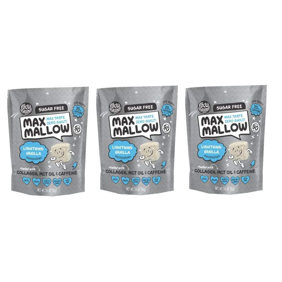 Max Mallow Low Carb Keto Marshmallows by Know Brainer Foods - Lightning Vanilla - High-quality Candies by Know Brainer Foods at BariatricPal Store