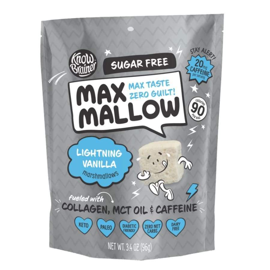 Max Mallow Low Carb Keto Marshmallows by Know Brainer Foods - Lightning Vanilla - High-quality Candies by Know Brainer Foods at BariatricPal Store