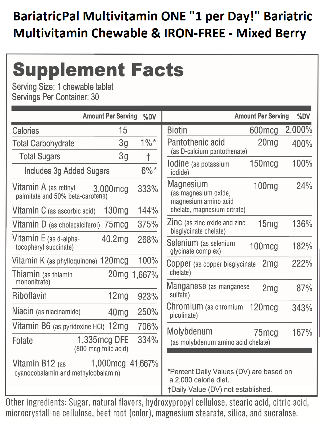 Gastric Bypass Complete Bariatric Vitamin Pack by BariatricPal - Chewables - High-quality by BariatricPal at BariatricPal Store
