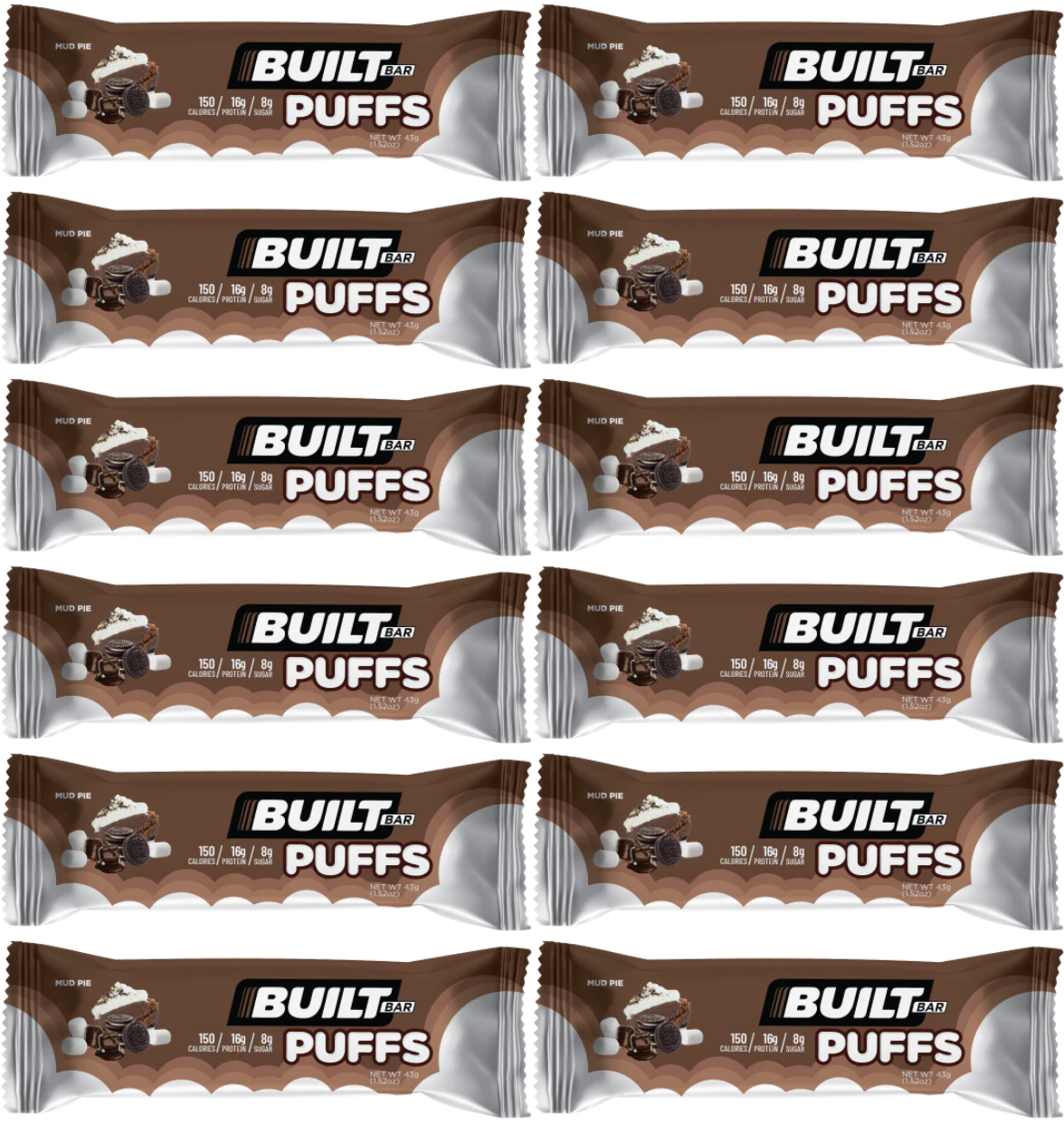 Built Bar Protein Puffs - Mud Pie - High-quality Protein Bars by Built Bar at 