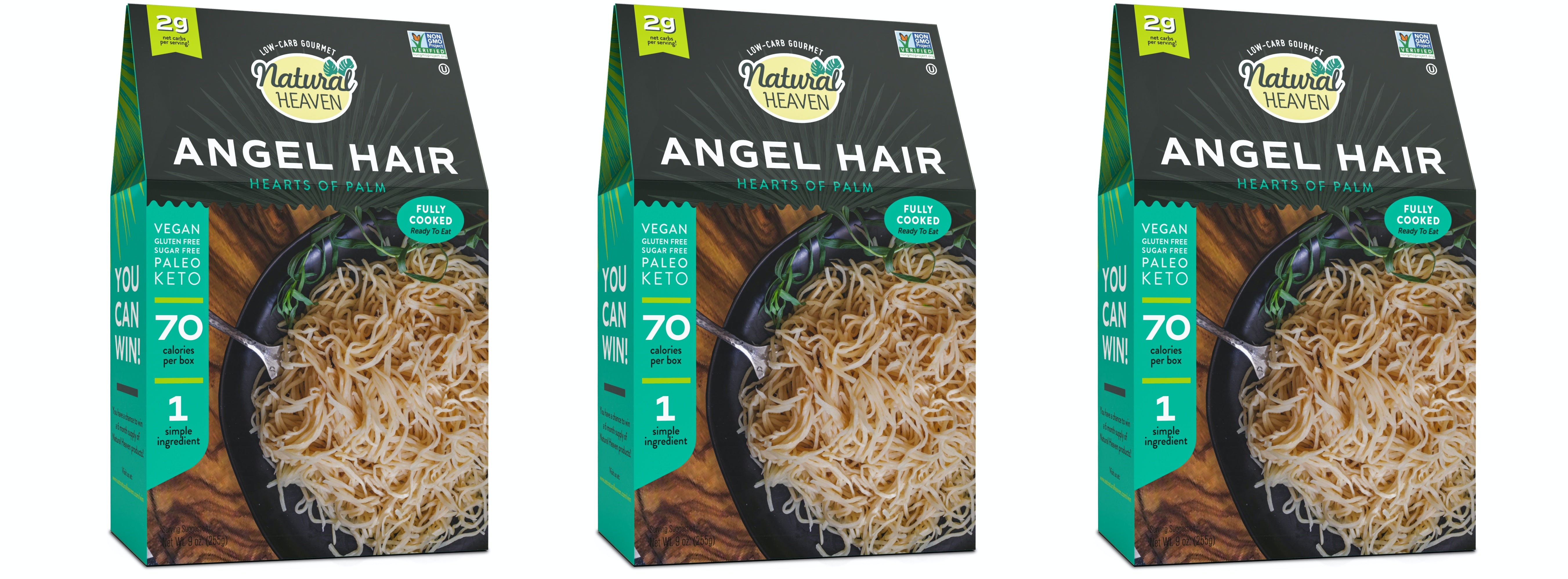 Ready Pasta Hearts of Palm Noodles by Natural Heaven - Angel Hair - High-quality Pasta by Natural Heaven at BariatricPal Store