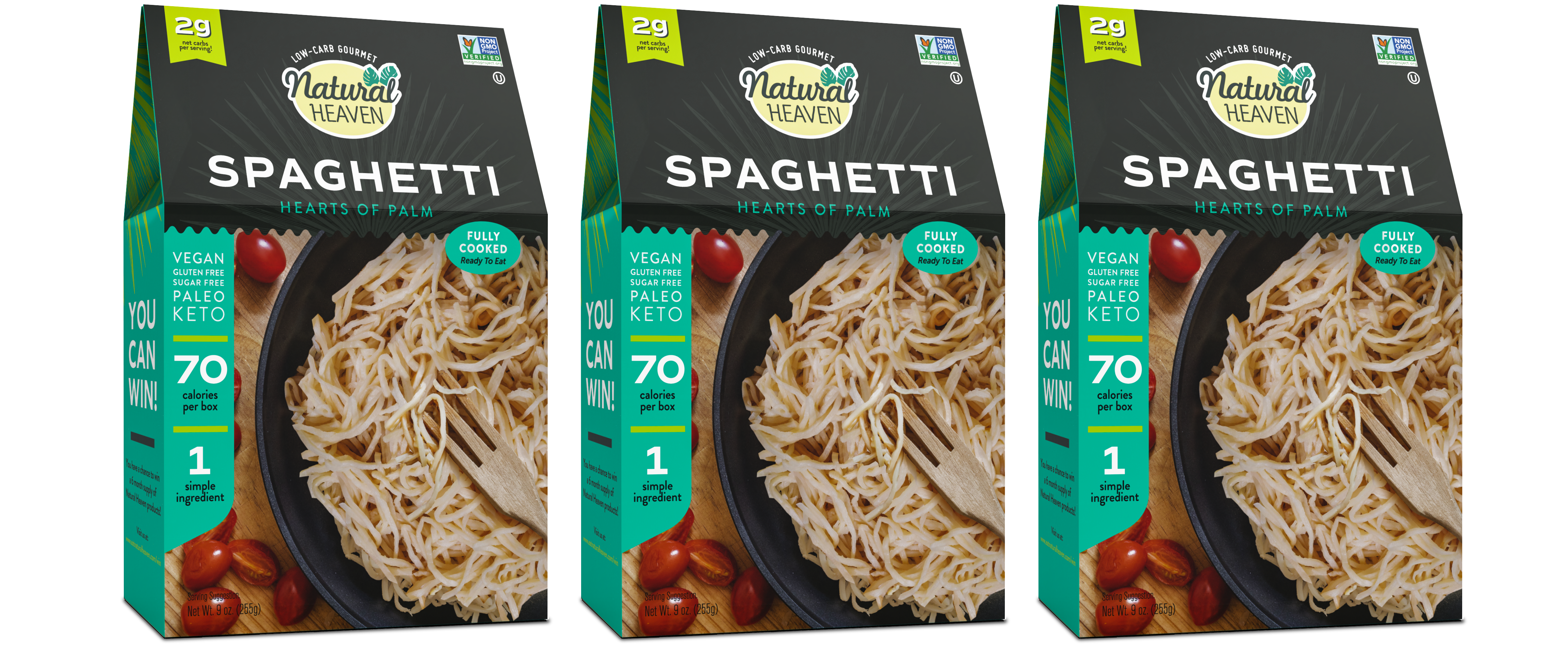 Veggie Pasta Hearts of Palm Noodles by Natural Heaven - Spaghetti - High-quality Pasta by Natural Heaven at BariatricPal Store