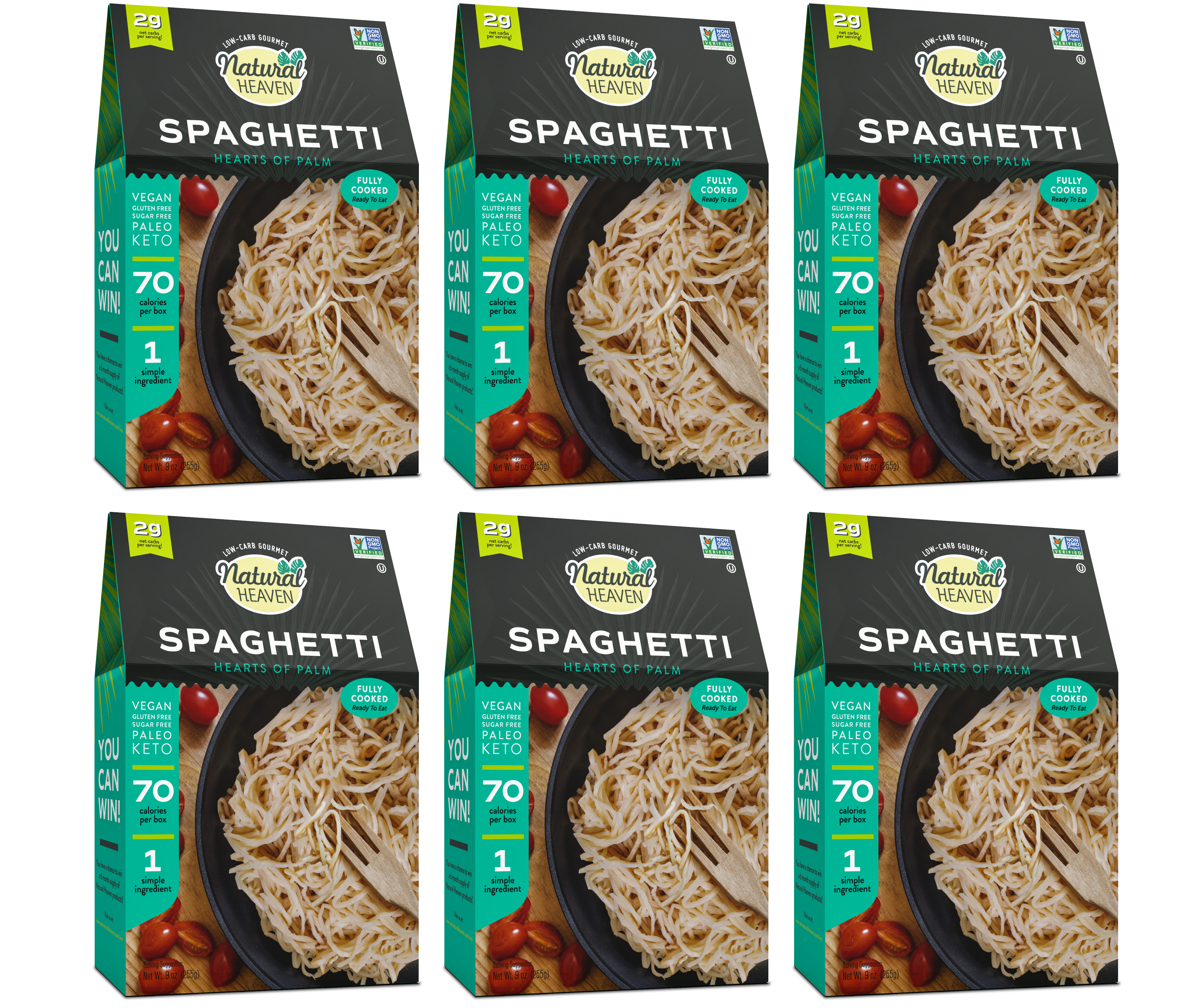 Veggie Pasta Hearts of Palm Noodles by Natural Heaven - Spaghetti - High-quality Pasta by Natural Heaven at BariatricPal Store