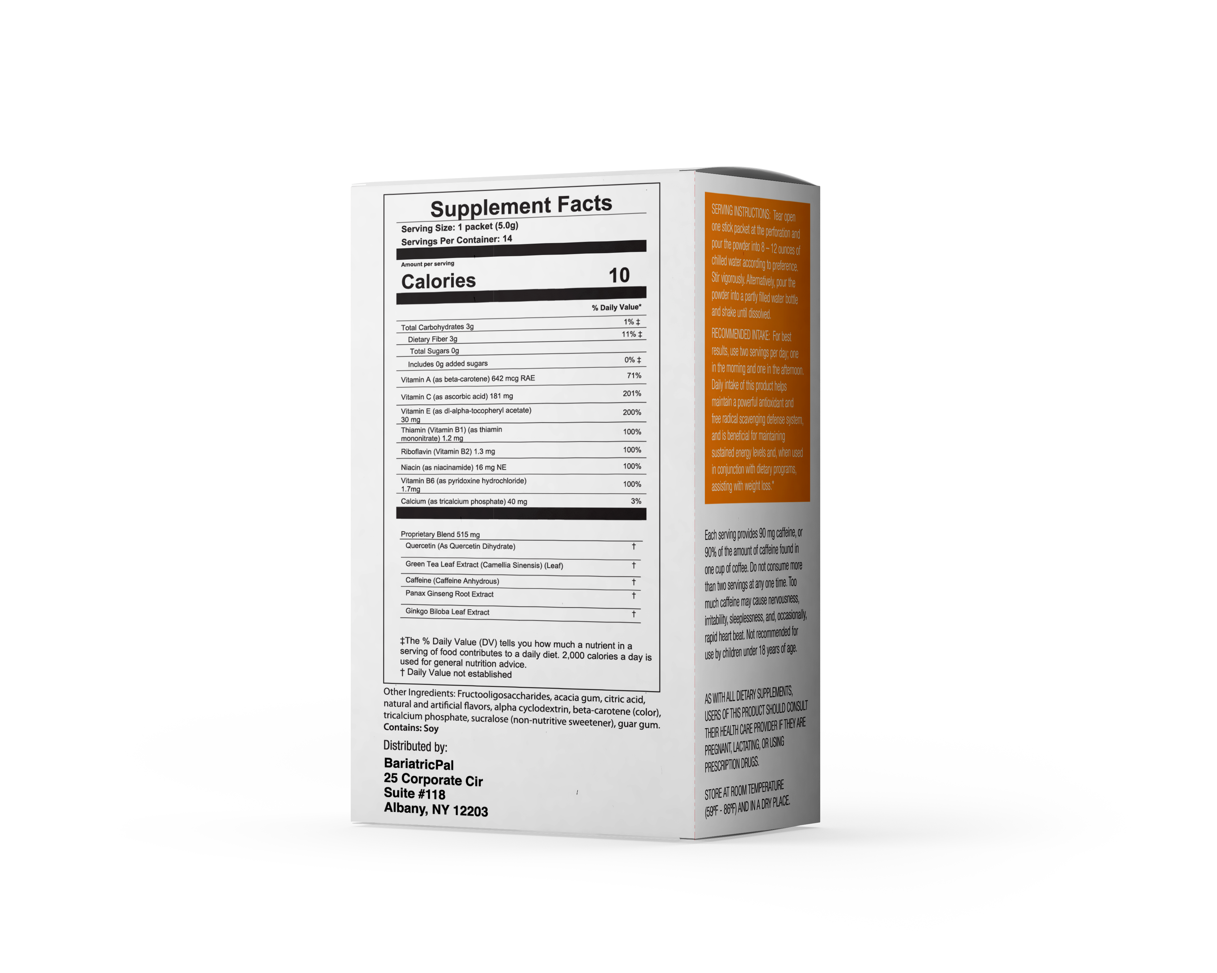 BariatricPal Thermogenic Antioxidant Energy Powder Blend - 3 Flavor Variety Pack (42 Packets) - High-quality Metabolism Booster by BariatricPal at BariatricPal Store