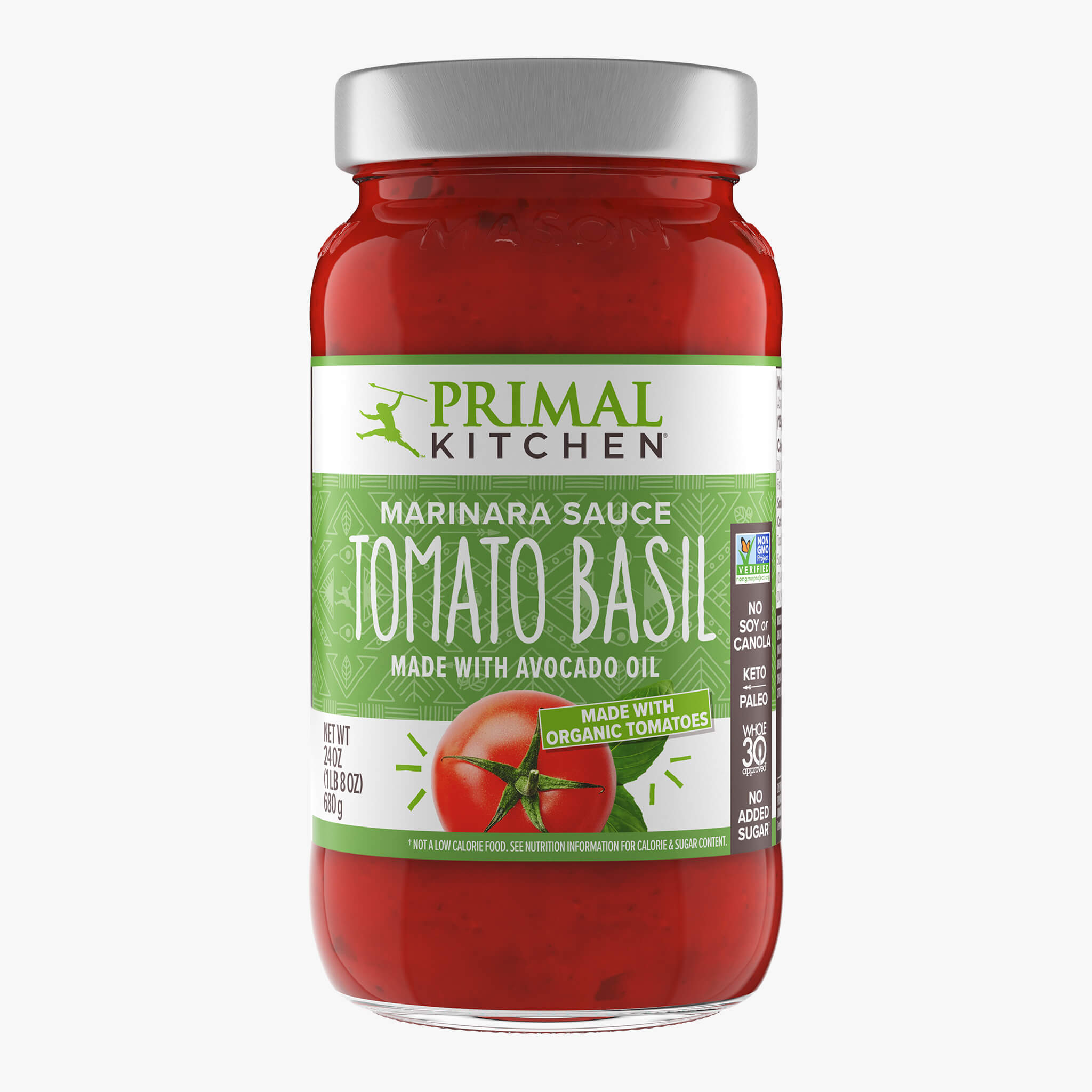 Primal Kitchen Marinara Sauce, Tomato Basil - 24 oz