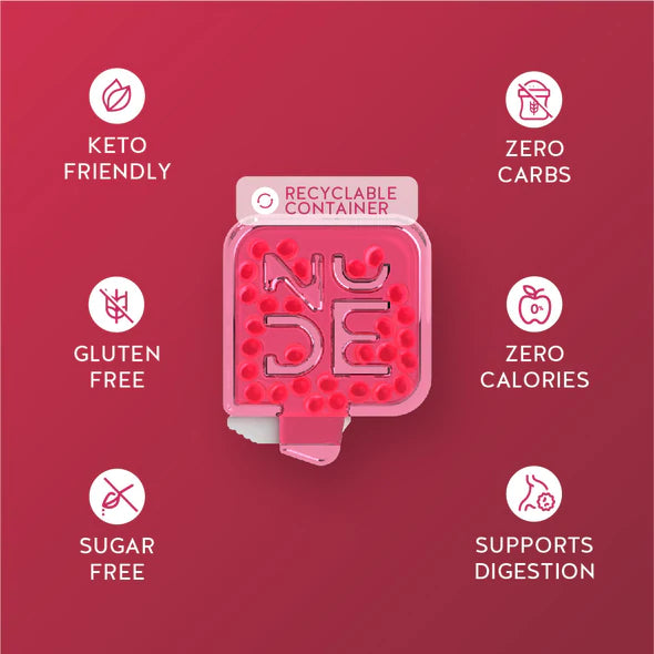 Breath + Gut Mints For Gut Healthy by NUDE - Raspberry - High-quality Candies by NUDE at BariatricPal Store