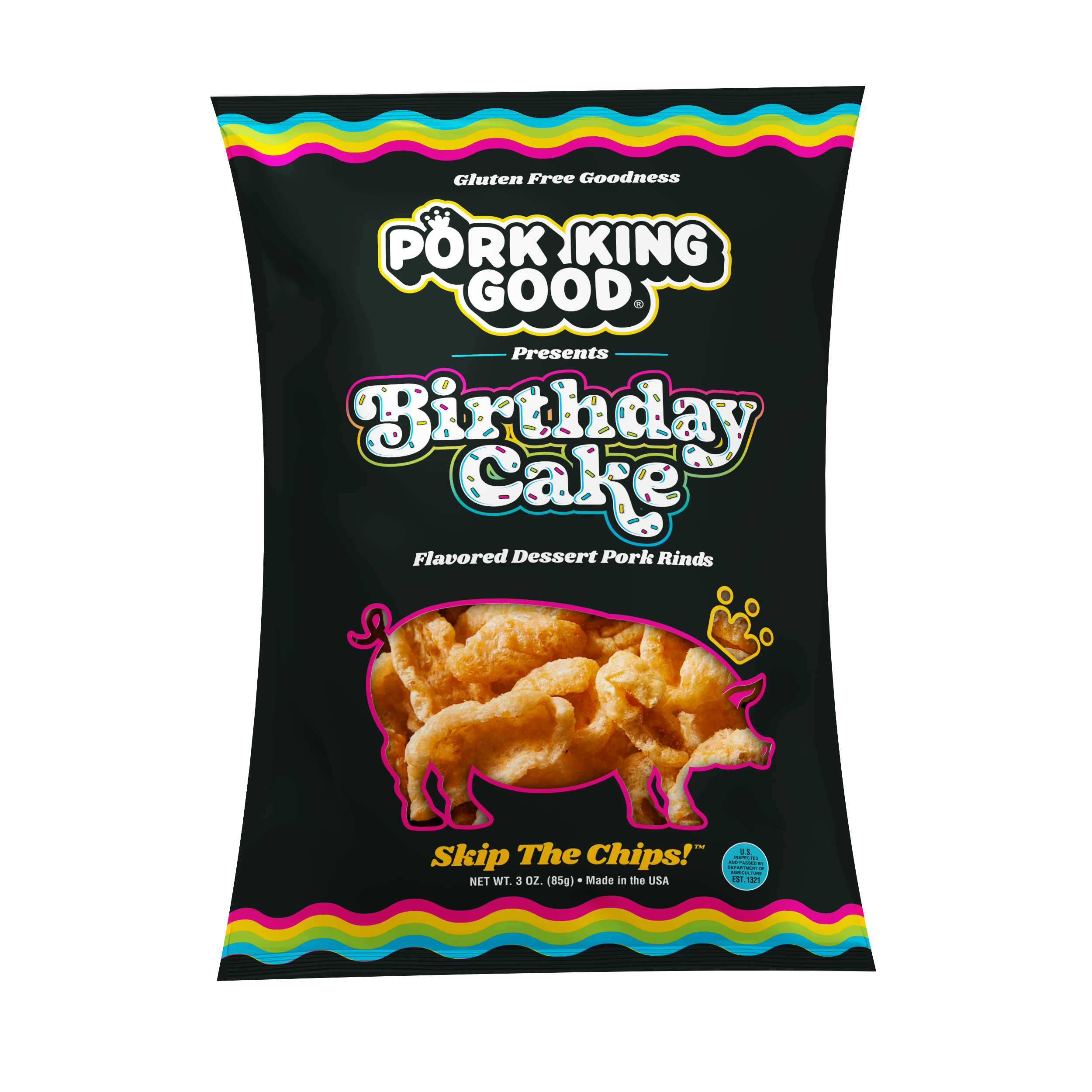 Pork King Good Flavored Dessert Pork Rinds 3 Oz pork-king-good-flavored-dessert-pork-rinds-3-oz