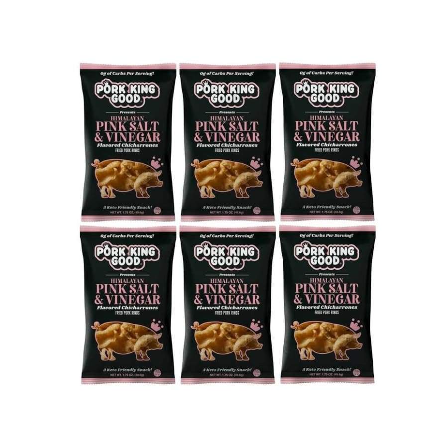 Pork King Good Pork Rinds - Himalayan Pink Salt & Vinegar - High-quality Pork Rinds by Pork King Good at BariatricPal Store