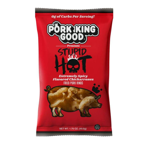Pork King Good Pork Rinds - Stupid Hot - High-quality Pork Rinds by Pork King Good at 