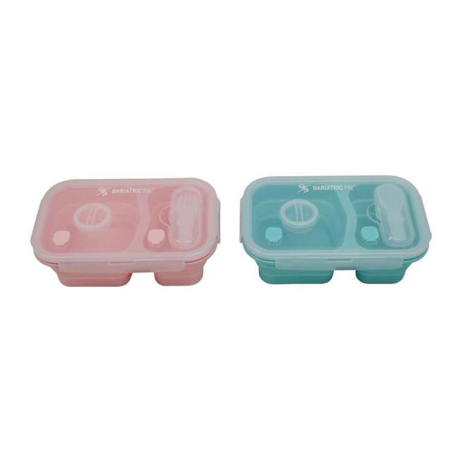 Portion Control Bento Lunch Box, Storage Container & Plate by BariatricPal - Collapsible, Leak-Proof & Available in 2 Colors! - High-quality Lunch Box by BariatricPal at BariatricPal Store