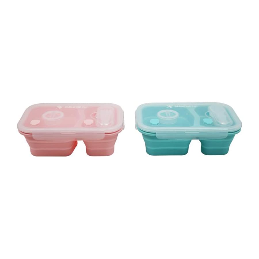 Portion Control Bento Lunch Box, Storage Container & Plate by BariatricPal - Collapsible, Leak-Proof & Available in 2 Colors! - High-quality Lunch Box by BariatricPal at BariatricPal Store