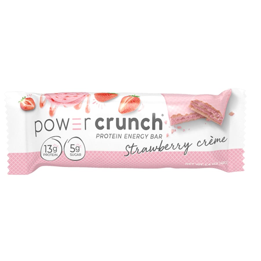 Power Crunch Protein Energy Wafer Bar - Strawberry Creme - High-quality Protein Bars by Power Crunch at BariatricPal Store