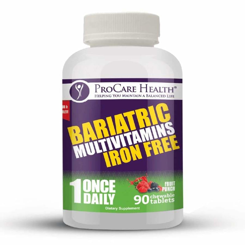 ProCare Health "1 per Day!" Bariatric MultiVitamin Chewable Iron FREE - Fruit Punch - High-quality Multivitamins by ProCare Health at 