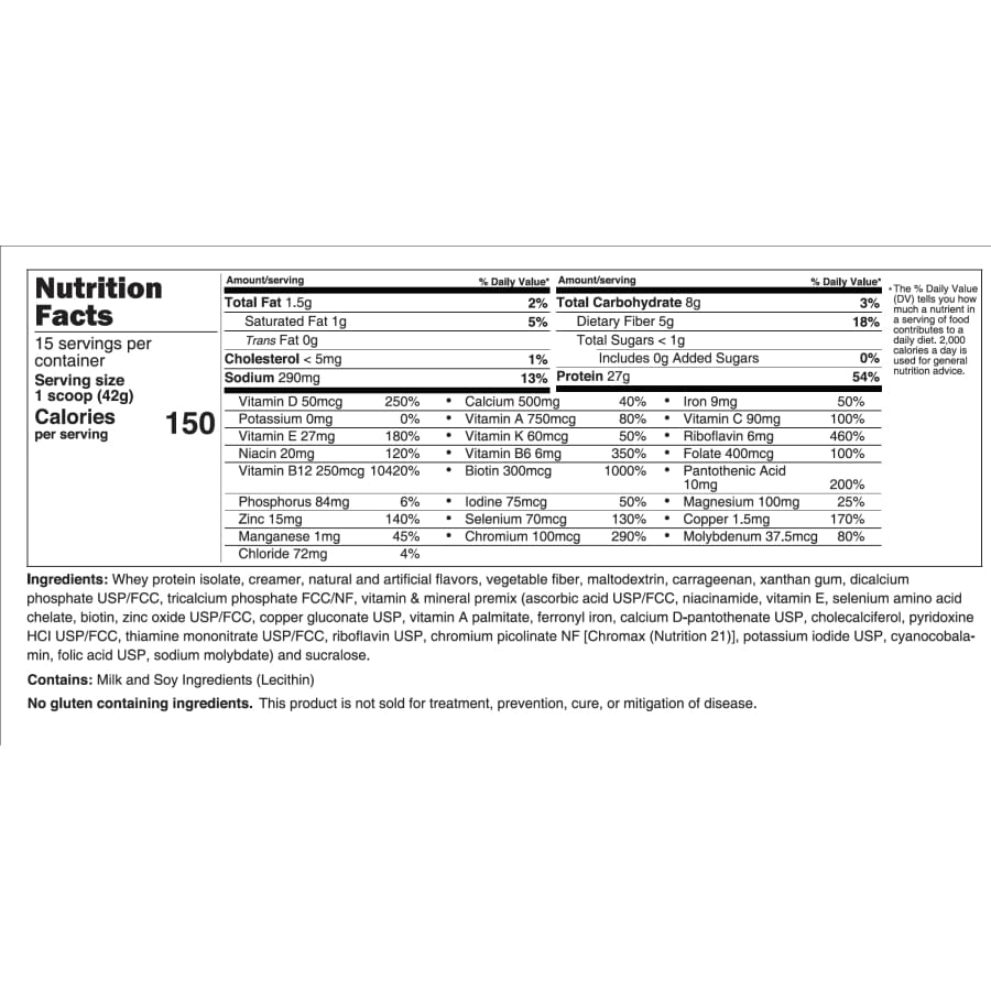 Protein ONE™ Complete Meal Replacement with Multivitamin, Calcium & Iron by BariatricPal - Creamy French Vanilla (15 Serving Tub) - High-quality Protein Powder Tubs by BariatricPal at BariatricPal Store