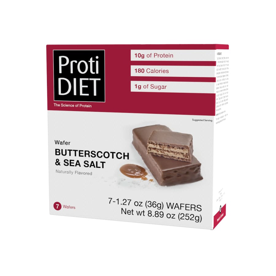 Proti Diet 10g Protein Wafer Bars - Butterscotch and Sea Salt - High-quality Protein Bars by Proti Diet at BariatricPal Store