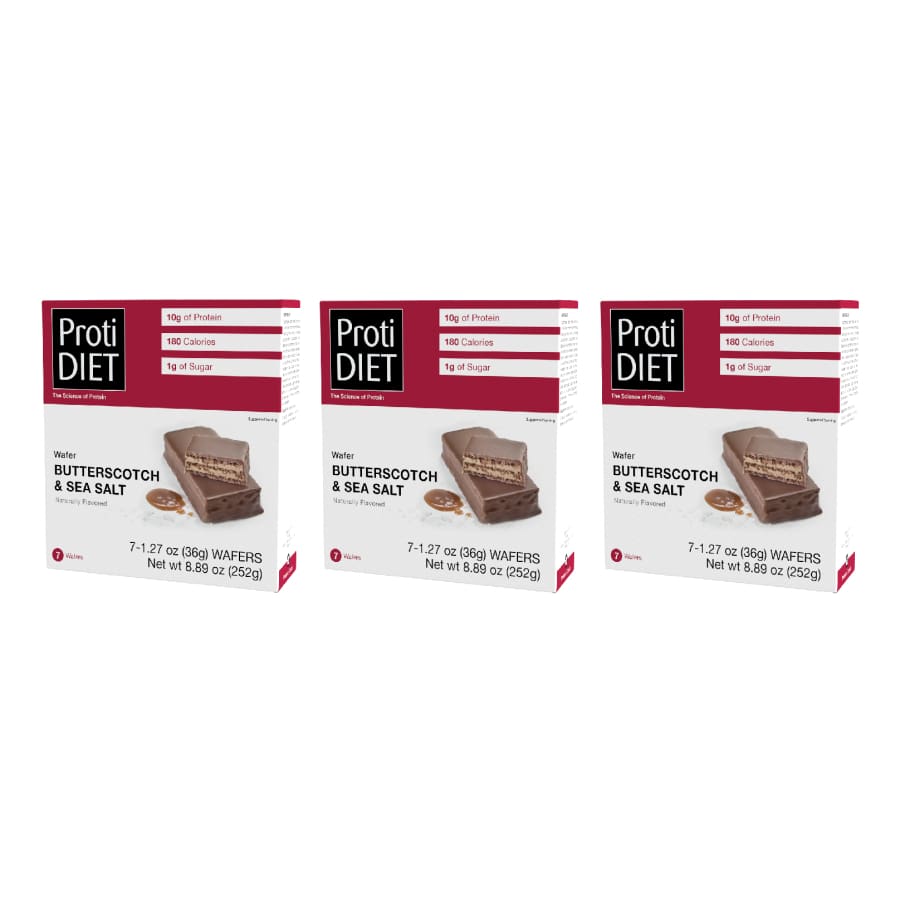 Proti Diet 10g Protein Wafer Bars - Butterscotch and Sea Salt - High-quality Protein Bars by Proti Diet at BariatricPal Store