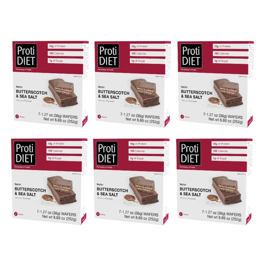 Proti Diet 10g Protein Wafer Bars - Butterscotch and Sea Salt - High-quality Protein Bars by Proti Diet at BariatricPal Store