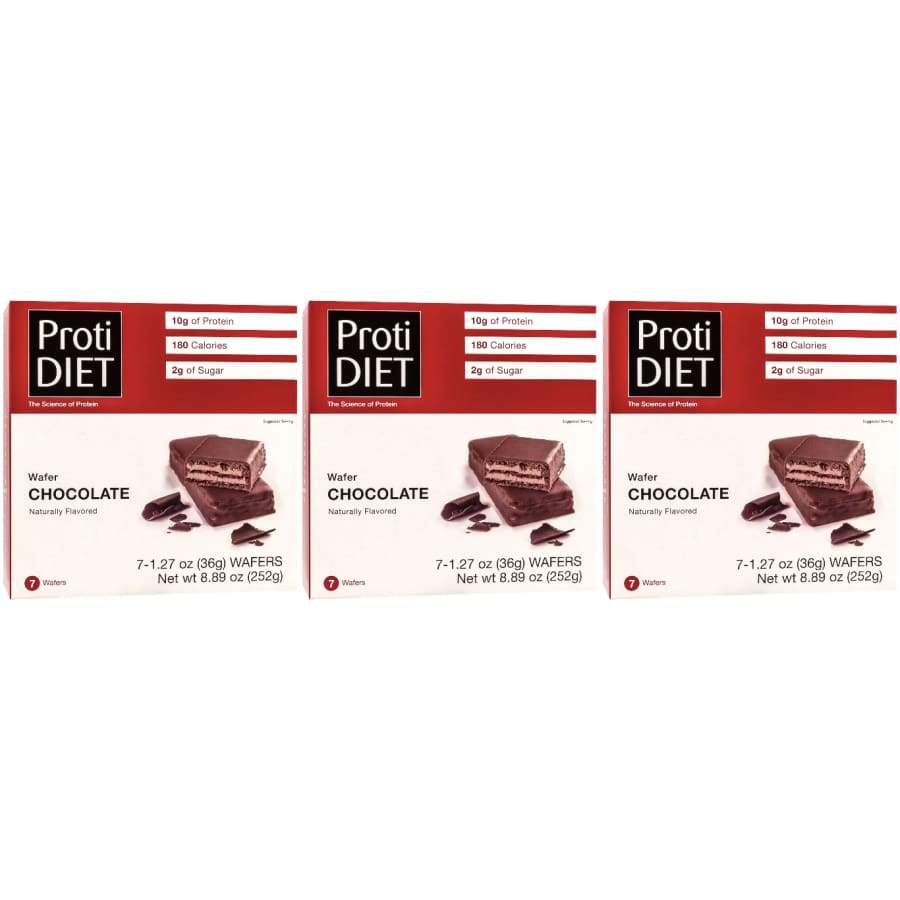 Proti Diet 10g Protein Wafer Bars - Chocolate - High-quality Protein Bars by Proti Diet at BariatricPal Store