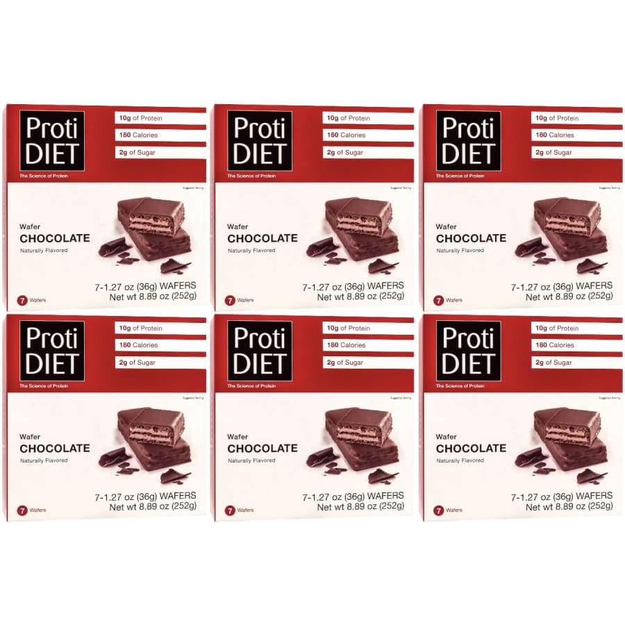 Proti Diet 10g Protein Wafer Bars - Chocolate - High-quality Protein Bars by Proti Diet at BariatricPal Store