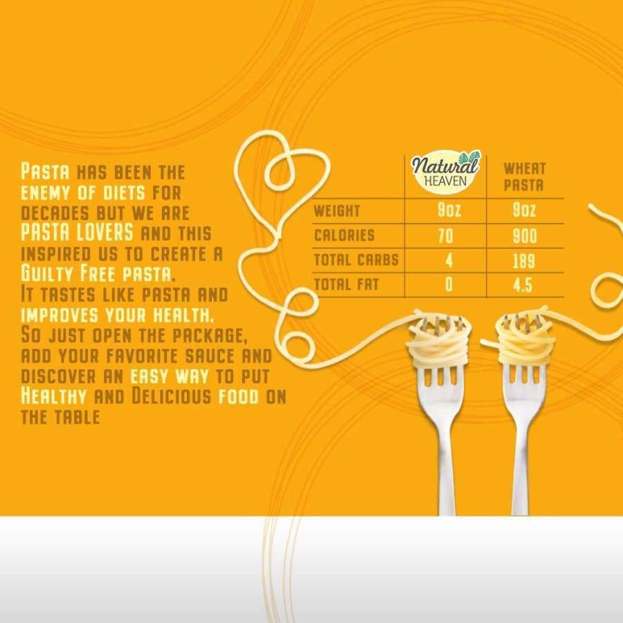 Ready Pasta Hearts of Palm Noodles by Natural Heaven - Angel Hair - High-quality Pasta by Natural Heaven at BariatricPal Store