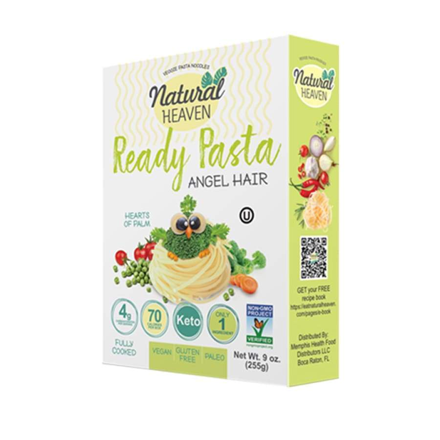 Ready Pasta Hearts of Palm Noodles by Natural Heaven - Angel Hair - High-quality Pasta by Natural Heaven at BariatricPal Store