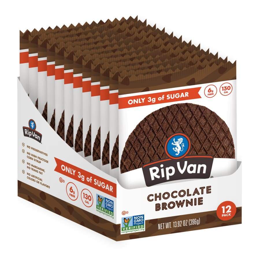 Rip Van Wafels - Chocolate Brownie (Low-Sugar) - High-quality Cakes & Cookies by Rip Van at BariatricPal Store