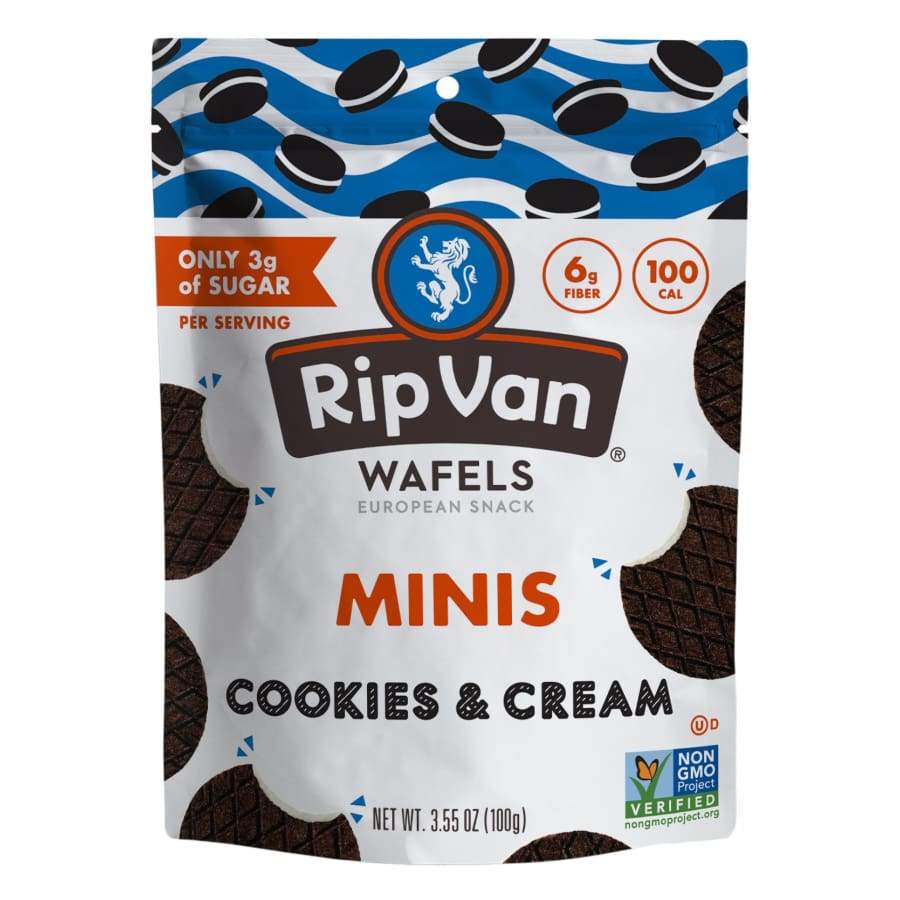 Rip Van Wafels - Cookies and Cream (Low-Sugar) - High-quality Cakes & Cookies by Rip Van at BariatricPal Store