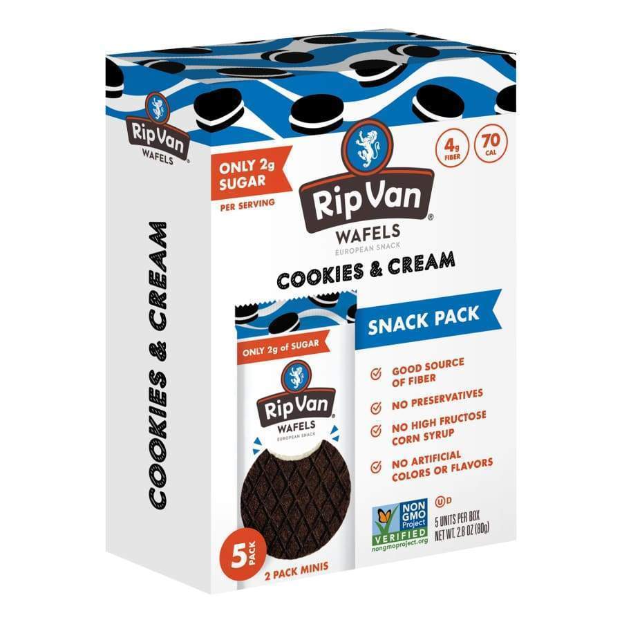 Rip Van Wafels - Cookies and Cream (Low-Sugar) - High-quality Cakes & Cookies by Rip Van at BariatricPal Store