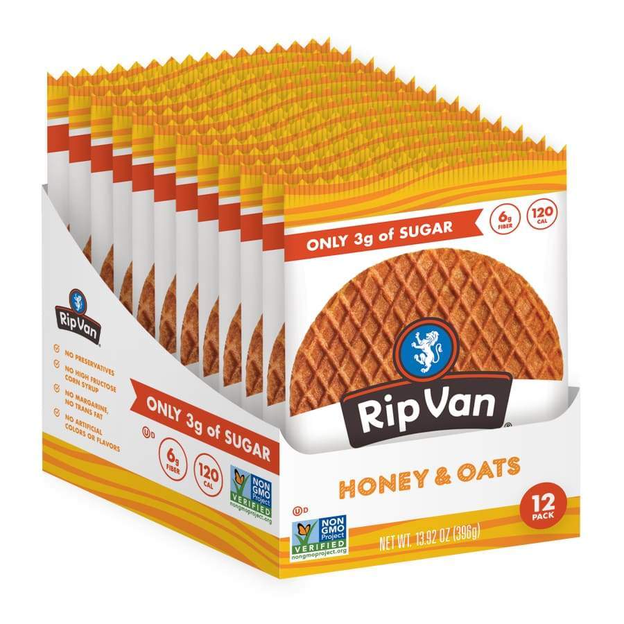 Rip Van Wafels - Honey and Oats (Low-Sugar) - High-quality Cakes & Cookies by Rip Van at BariatricPal Store