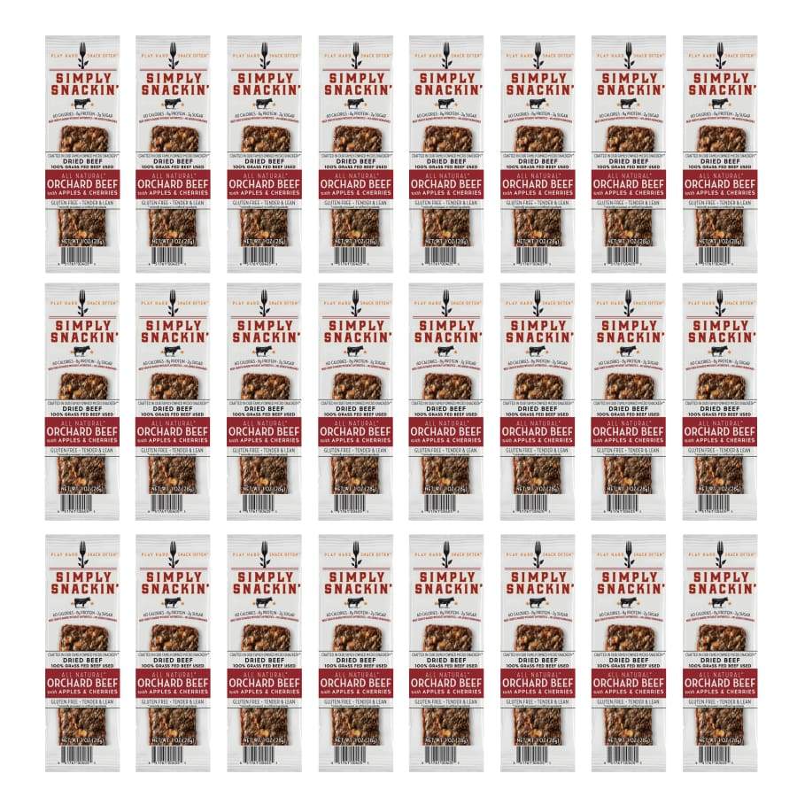 Simply Snackin' Beef Protein Snack - Orchard Beef with Apples & Cherries - High-quality Meat Snack by Simply Snackin' at BariatricPal Store
