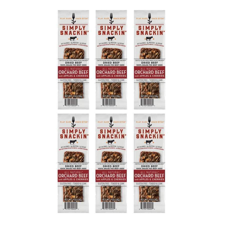 Simply Snackin' Beef Protein Snack - Orchard Beef with Apples & Cherries - High-quality Meat Snack by Simply Snackin' at BariatricPal Store
