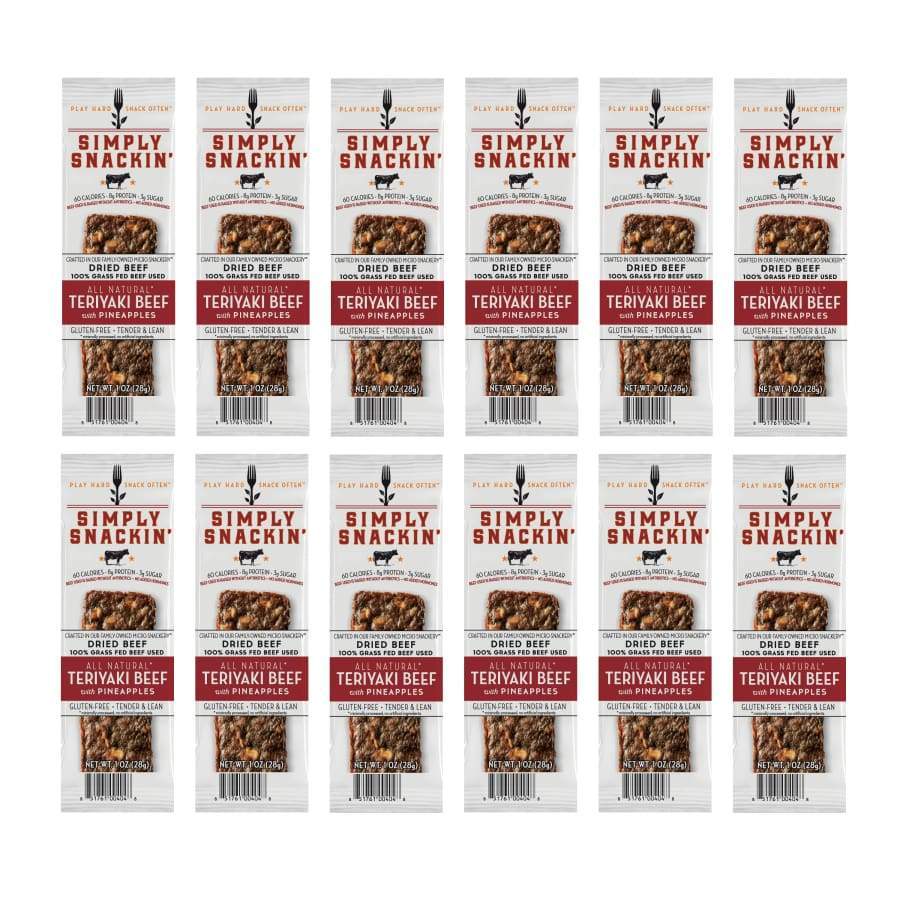 Simply Snackin' Beef Protein Snack - Teriyaki Beef with Pineapples - High-quality Meat Snack by Simply Snackin' at BariatricPal Store