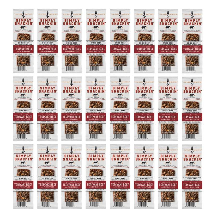 Simply Snackin' Beef Protein Snack - Teriyaki Beef with Pineapples - High-quality Meat Snack by Simply Snackin' at BariatricPal Store