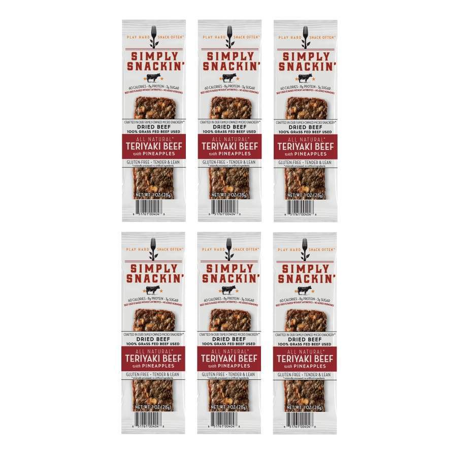 Simply Snackin' Beef Protein Snack - Teriyaki Beef with Pineapples - High-quality Meat Snack by Simply Snackin' at BariatricPal Store
