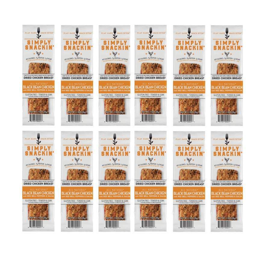 Simply Snackin' Chicken Protein Snack - Chicken Breast with Black Bean Salsa - High-quality Meat Snack by Simply Snackin' at BariatricPal Store