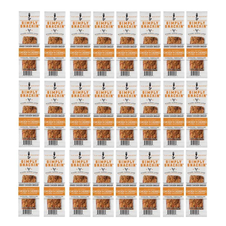 Simply Snackin' Chicken Protein Snack - Chicken' N Cherries with BBQ - High-quality Meat Snack by Simply Snackin' at BariatricPal Store